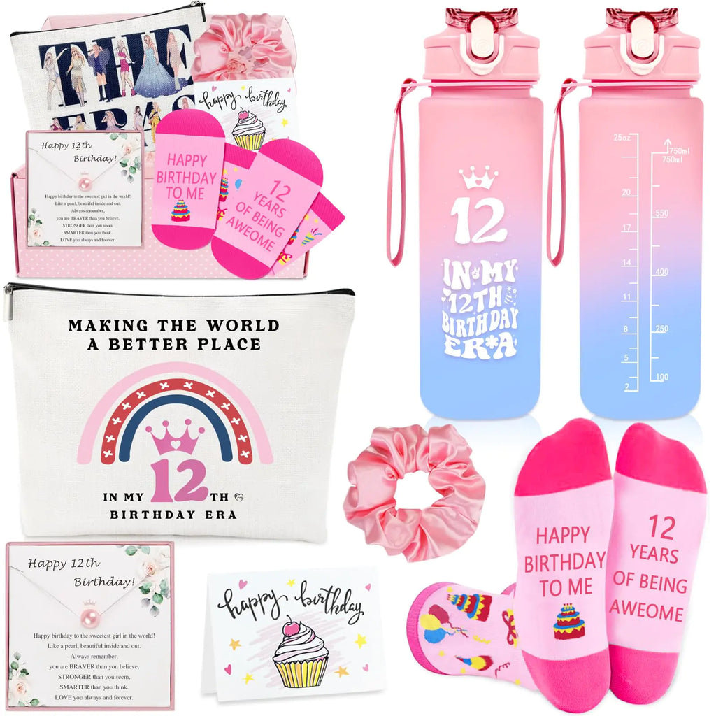 12 Year Old Girl Gifts Gifts for 12 Year Olds Girls Presents Birthday Gifts for Girls Age 12 Younger Sister Daughter Niece Granddaughter Sweet 12th Birthday Decorations for Teen Girls