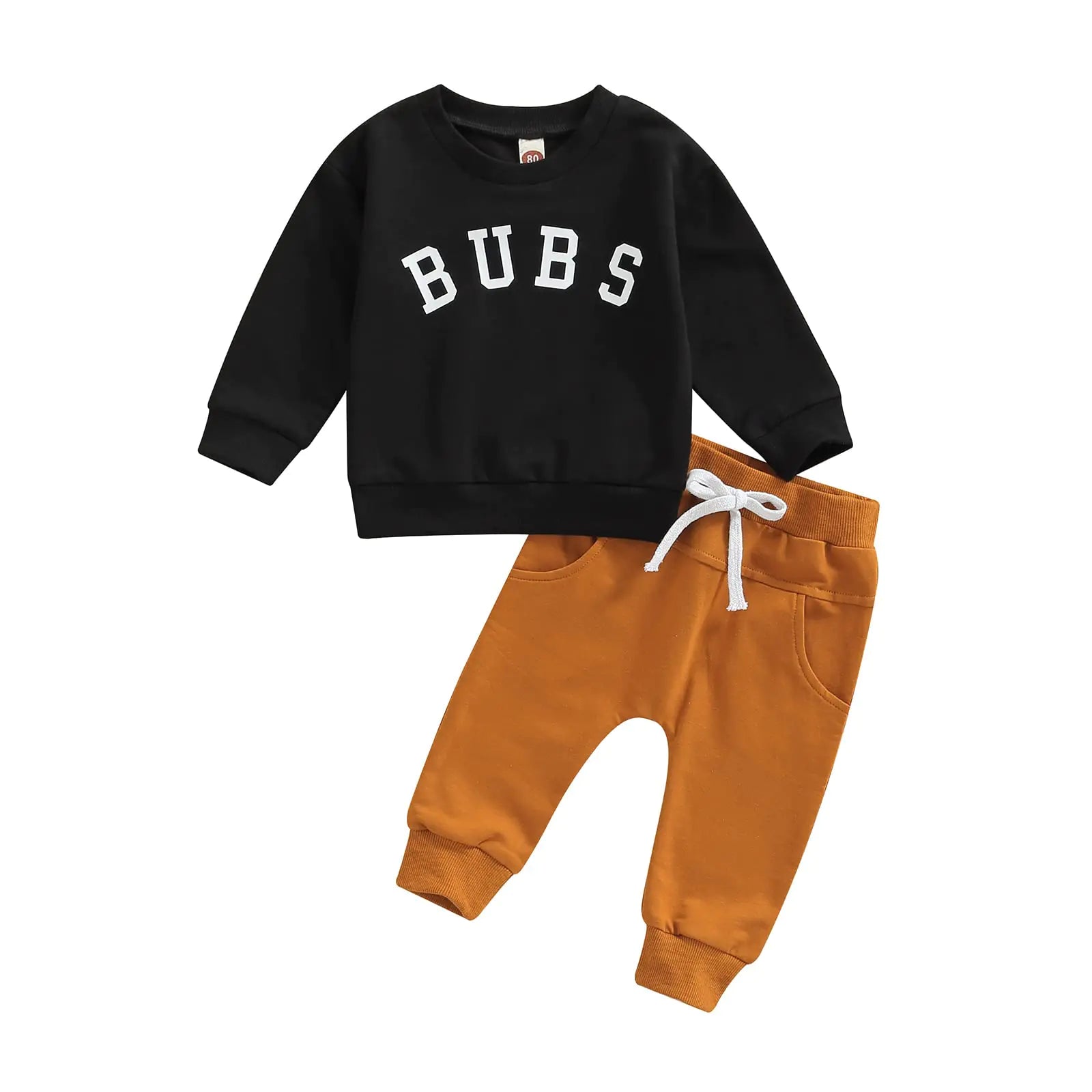 BeQeuewll Baby Boy Clothes Outfits 2pcs Letter Print Crewneck Sweatshirt Pants Sweatsuit Little Boy Clothing (BUBS 2-3 Years)