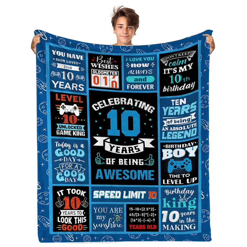 10 Year Old Boy Gifts Gifts for 10 Year Old Boys Kids Blanket 40 x 50 Inches Warm Flannel Throw Blankets for Boys 10 Year Old Boy Birthday Gifts Ideas 10 Year Old Boy Birthday