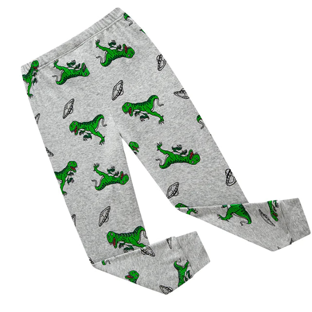 Boys' Cartoon Cotton Pajamas Set for 3-8 Years Old