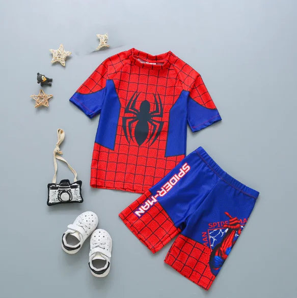 Spider-Man and Ultraman Summer Outfits for Boys