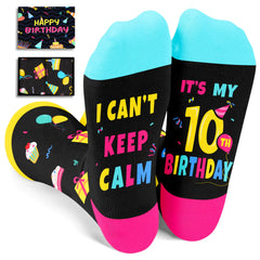 HAPPYPOP 10 Year Old Birthday Gifts Ideas Socks - Gifts for Tween Girls Boys Age 10 Ten Year Old Gifts for Kids Presents for 10 Year Olds